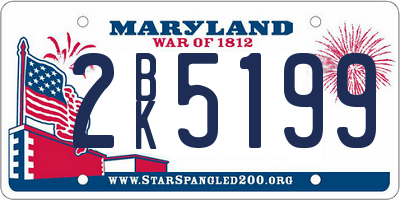 MD license plate 2BK5199