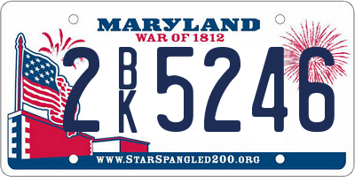 MD license plate 2BK5246