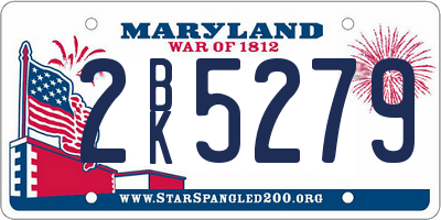 MD license plate 2BK5279