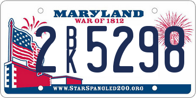 MD license plate 2BK5298