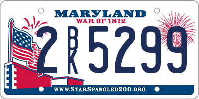 MD license plate 2BK5299