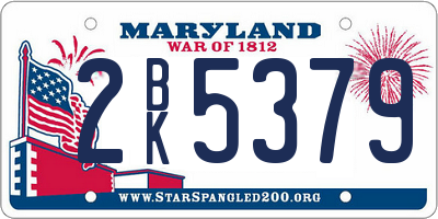 MD license plate 2BK5379