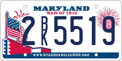 MD license plate 2BK5519