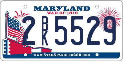 MD license plate 2BK5529