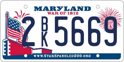 MD license plate 2BK5669