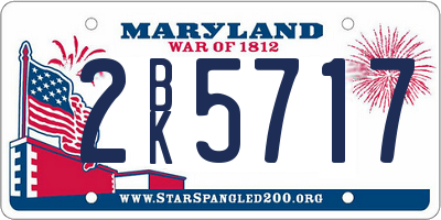 MD license plate 2BK5717