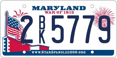 MD license plate 2BK5779