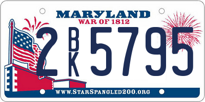 MD license plate 2BK5795