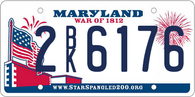 MD license plate 2BK6176