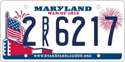MD license plate 2BK6217