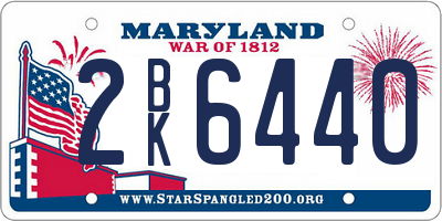 MD license plate 2BK6440