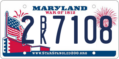 MD license plate 2BK7108