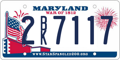 MD license plate 2BK7117