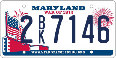 MD license plate 2BK7146