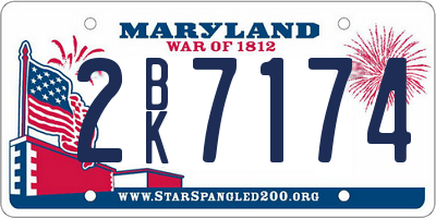 MD license plate 2BK7174