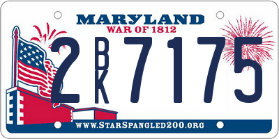MD license plate 2BK7175