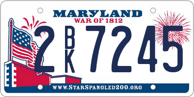 MD license plate 2BK7245