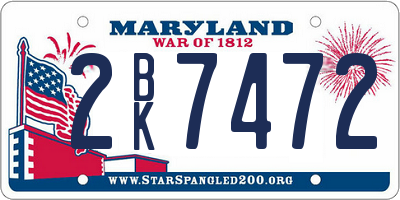 MD license plate 2BK7472