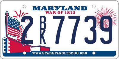MD license plate 2BK7739