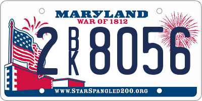 MD license plate 2BK8056