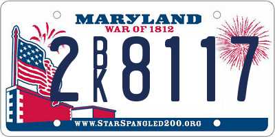 MD license plate 2BK8117