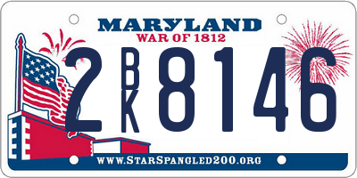 MD license plate 2BK8146