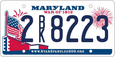 MD license plate 2BK8223