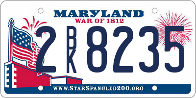 MD license plate 2BK8235