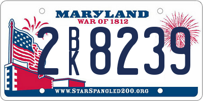 MD license plate 2BK8239
