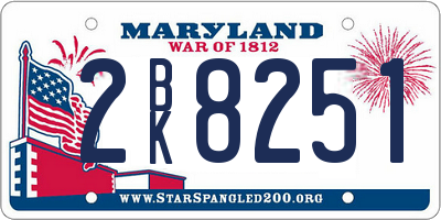 MD license plate 2BK8251
