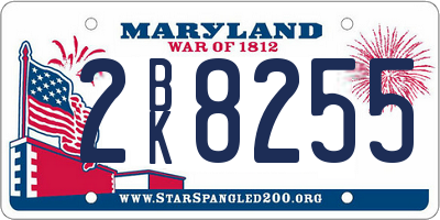 MD license plate 2BK8255