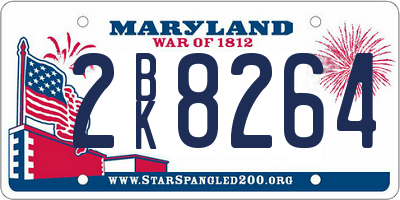 MD license plate 2BK8264