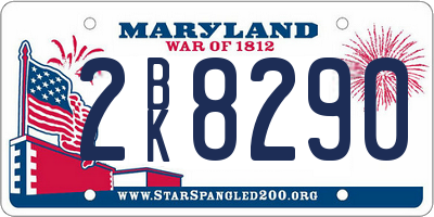 MD license plate 2BK8290