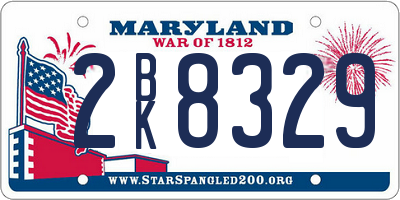 MD license plate 2BK8329