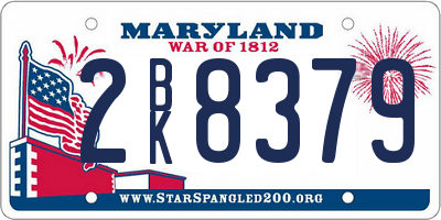 MD license plate 2BK8379