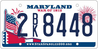 MD license plate 2BK8448