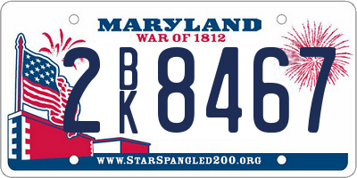 MD license plate 2BK8467