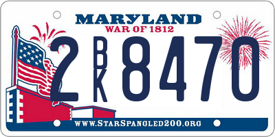 MD license plate 2BK8470