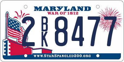 MD license plate 2BK8477