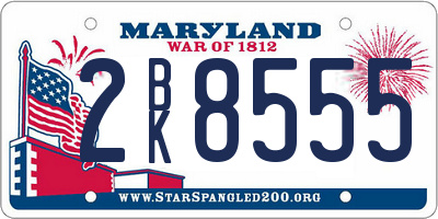 MD license plate 2BK8555