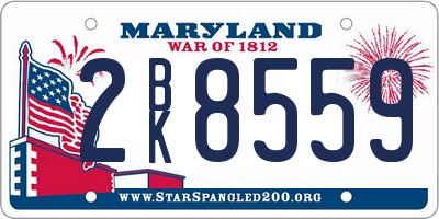 MD license plate 2BK8559