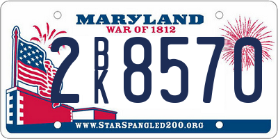MD license plate 2BK8570