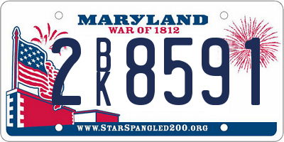 MD license plate 2BK8591