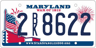 MD license plate 2BK8622
