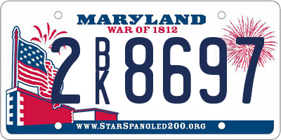 MD license plate 2BK8697
