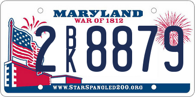 MD license plate 2BK8879