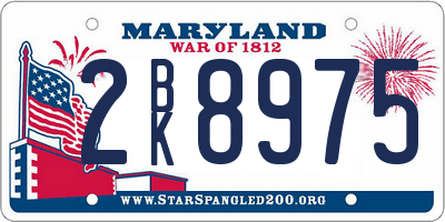 MD license plate 2BK8975