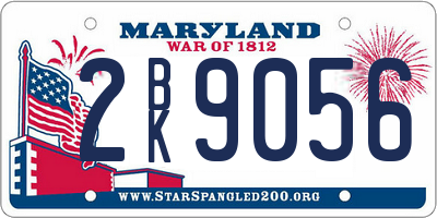 MD license plate 2BK9056