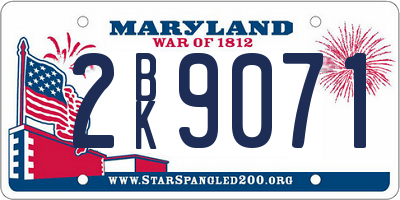 MD license plate 2BK9071
