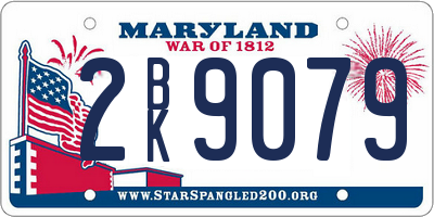 MD license plate 2BK9079